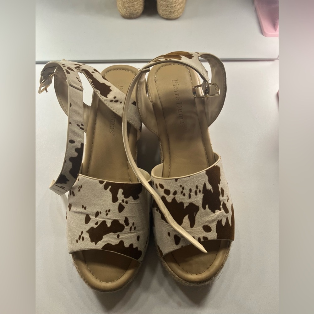 Pierre Dumas Women's Brown and Cream Espadrilles